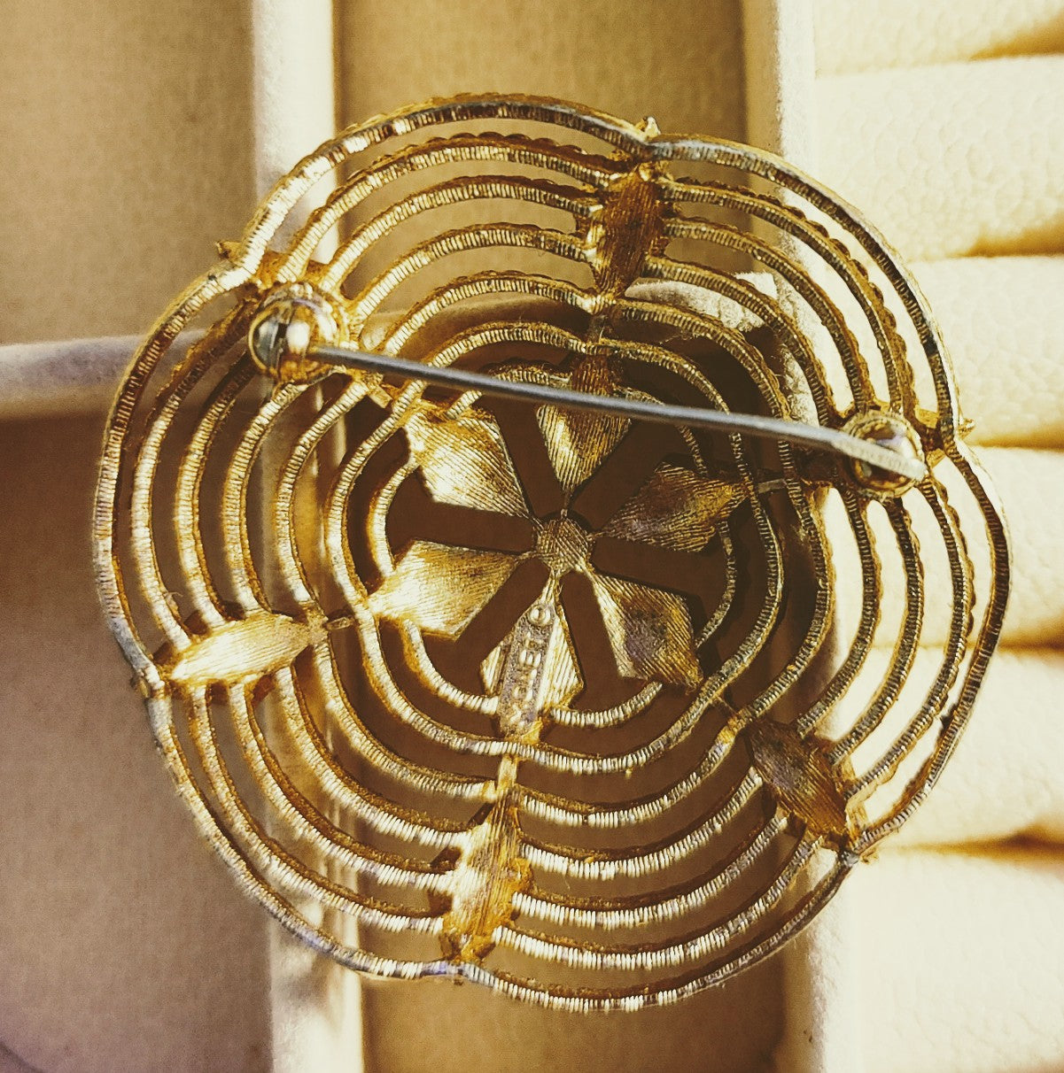 Vintage Art Deco Monet Gold Brooch