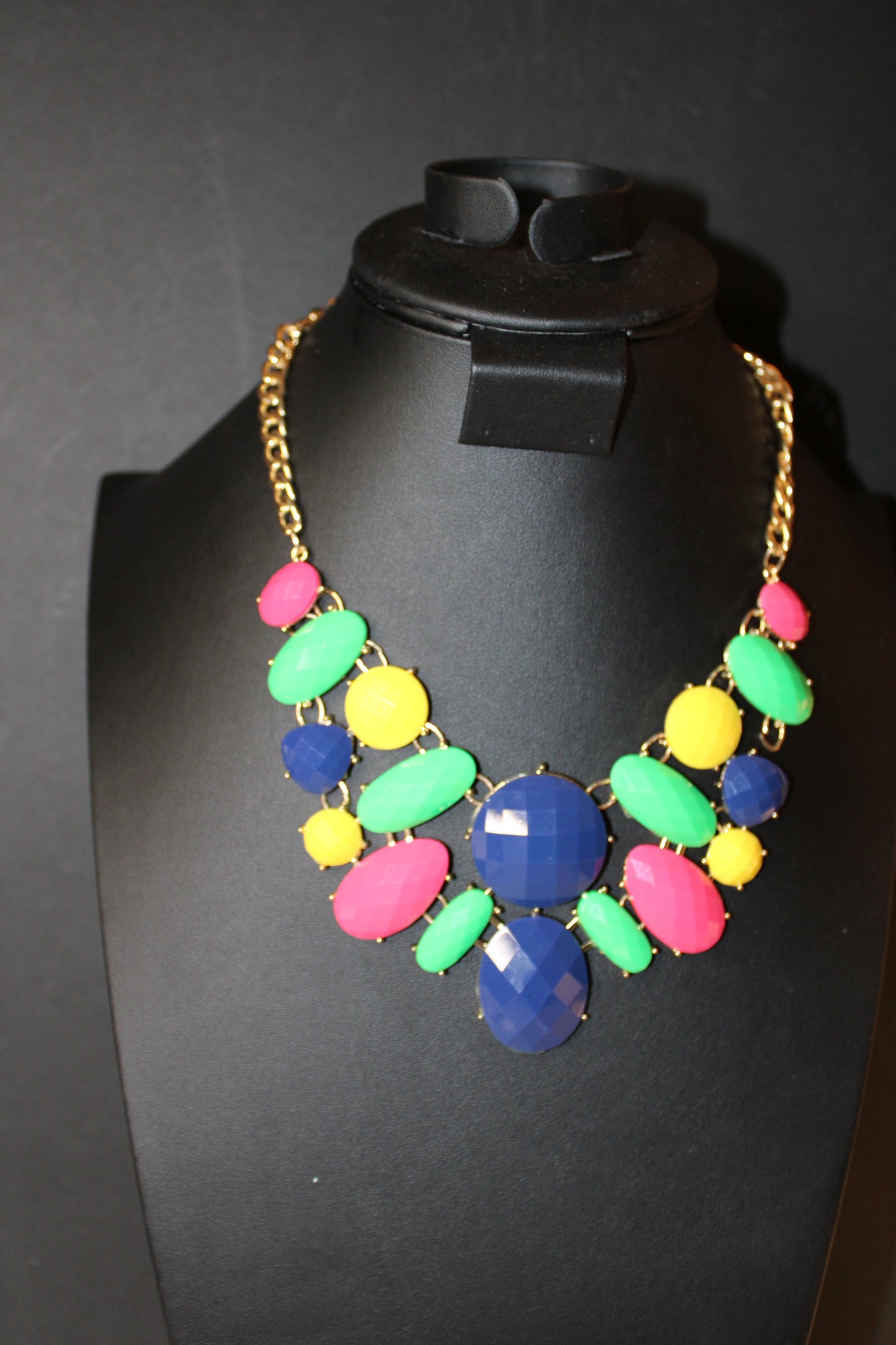 Charming Charlie Candy-Coated Multi-Colored Statement Necklace & Earrings Set