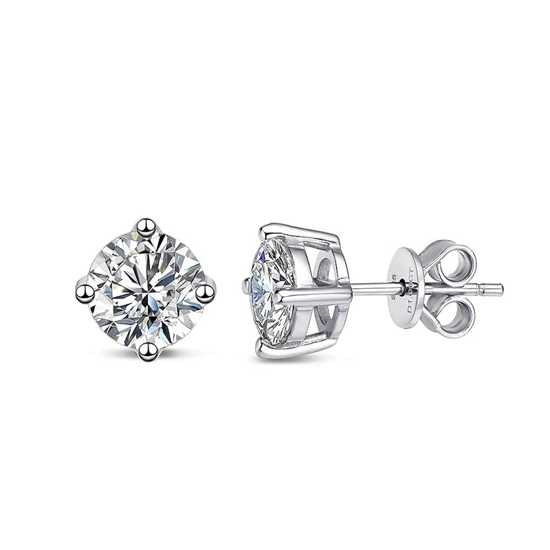 Smyoue 0.1-3CT Test Passed Moissanite Studs Earrings for Men Women S925 Silver Platinum Plated Bride Wedding Diamond Studs GRA